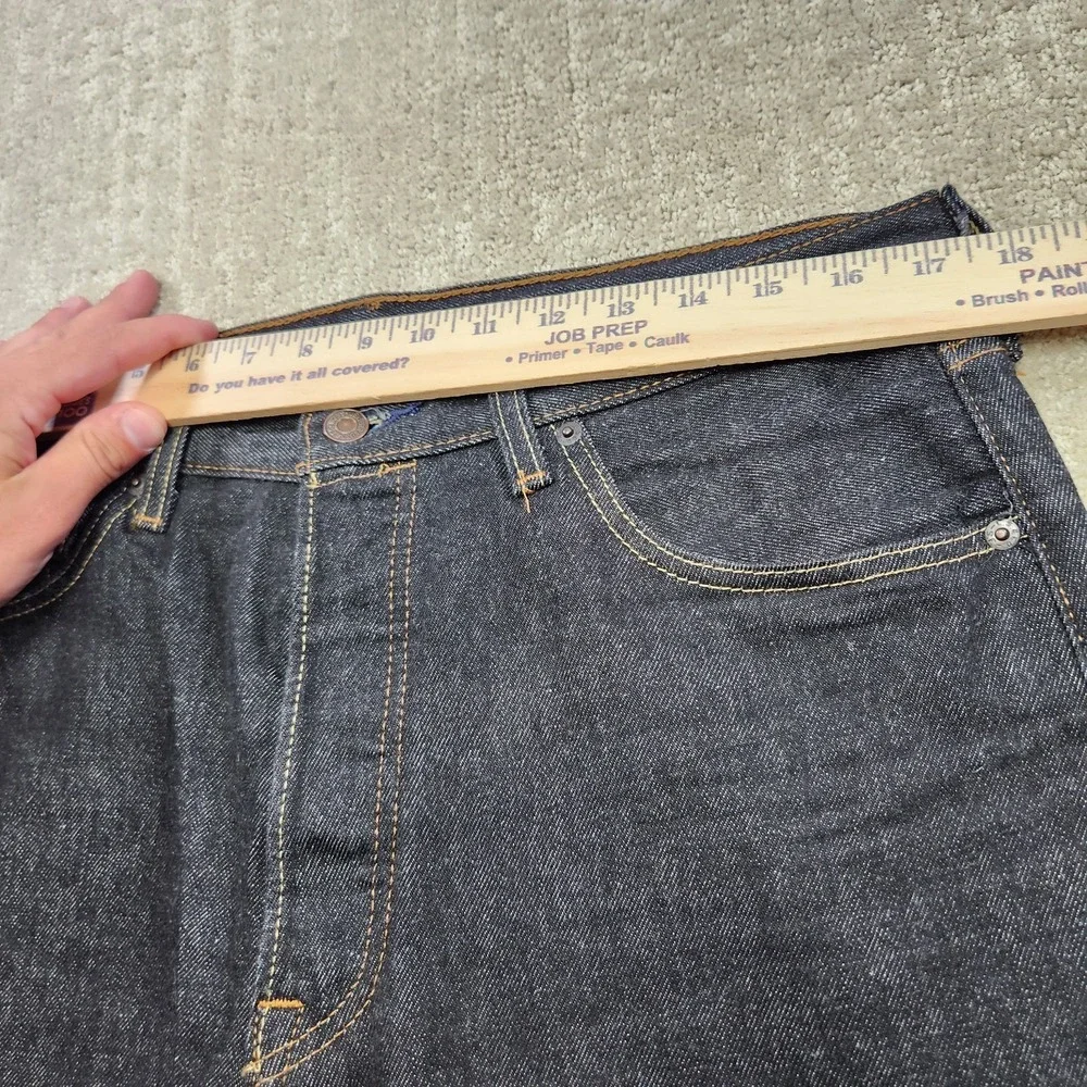 Levis 501 Jeans Men 34x34 *READ Black Denim Straight Leg Button Fly 100% Cotton